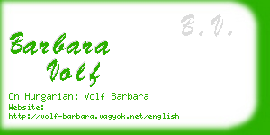 barbara volf business card
